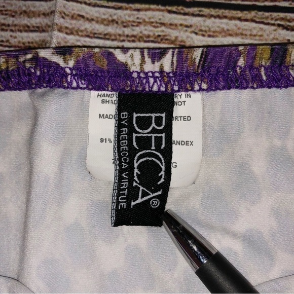 BECCA by Rebecca Virtue On the Prowl Tankini Set Halter Neck Animal Print S/M - Picture 10 of 14